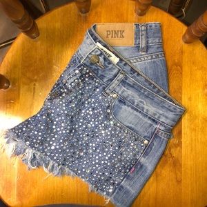 PINK by VS rhinestone Short Shorts 💎